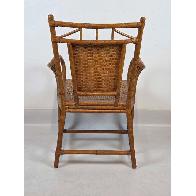 Pair of Rattan and Bamboo Chairs, Vintage For Sale In Houston - Image 6 of 9