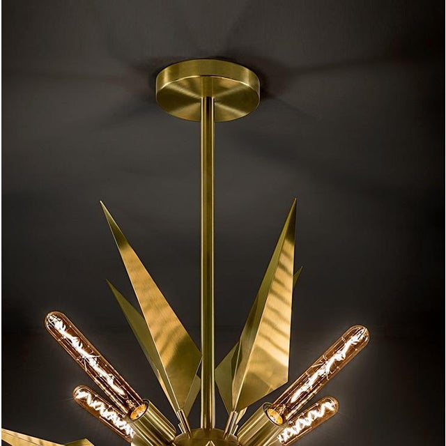 Brushed Brass Starburst Chandelier Chairish