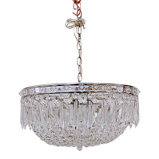 1960s Italian Basket Chandelier For Sale