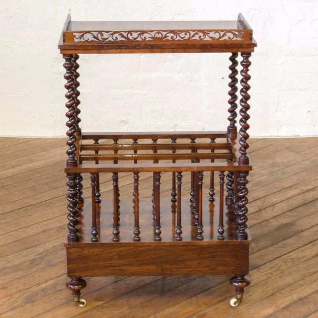 Victorian Walnut Canterbury, 1860s For Sale - Image 4 of 13