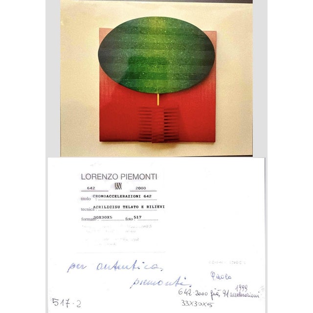 Lorenzo Piemonti, Cromoaccelerazioni 642, Mixed Media For Sale - Image 3 of 8
