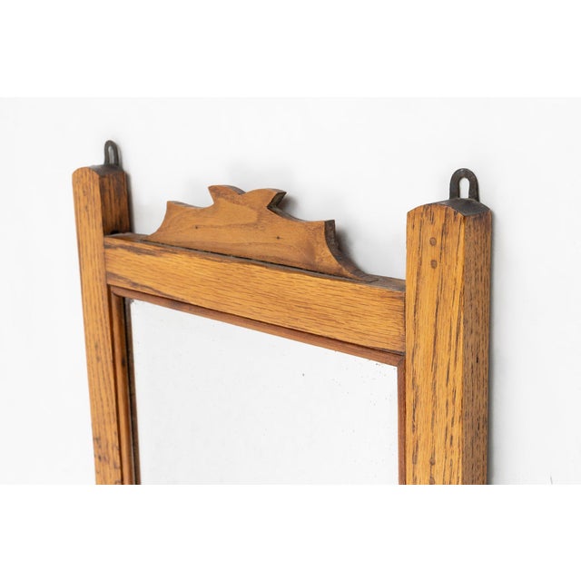 French Wooden Shaving Cabinet with Mirror, 1890s For Sale - Image 4 of 12