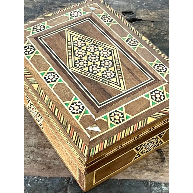 Vintage Moroccan Inlay Box For Sale - Image 12 of 12