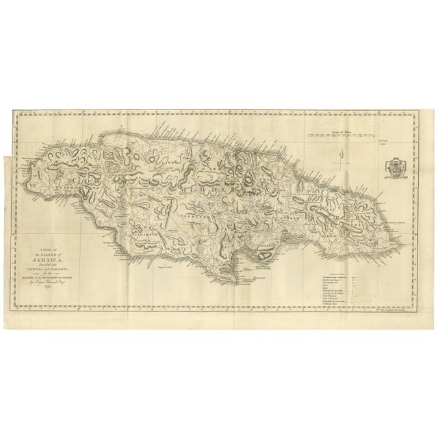 Map of Jamaica by Bryan Edwards Parishes, 1794 For Sale - Image 10 of 10