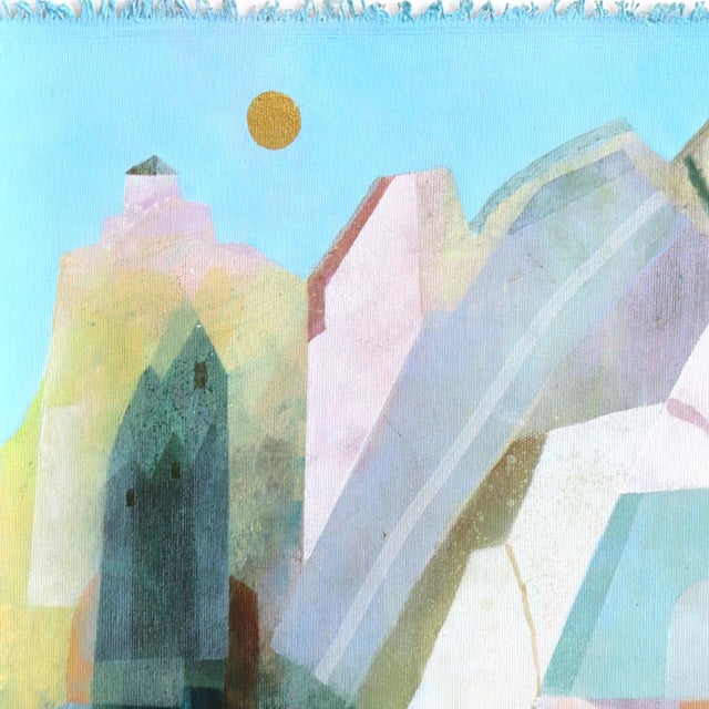 The Girl in Central Park - Original Contemporary Architectural Cityscape Acrylic Painting on Canvas by Maria C Bernhardsson For Sale In Los Angeles - Image 6 of 8