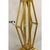 Mid 20th Century Vintage Hollywood Regency Gold Gilt Diamond Shaped Etagere Curio Display Cabinet For Sale - Image 5 of 11