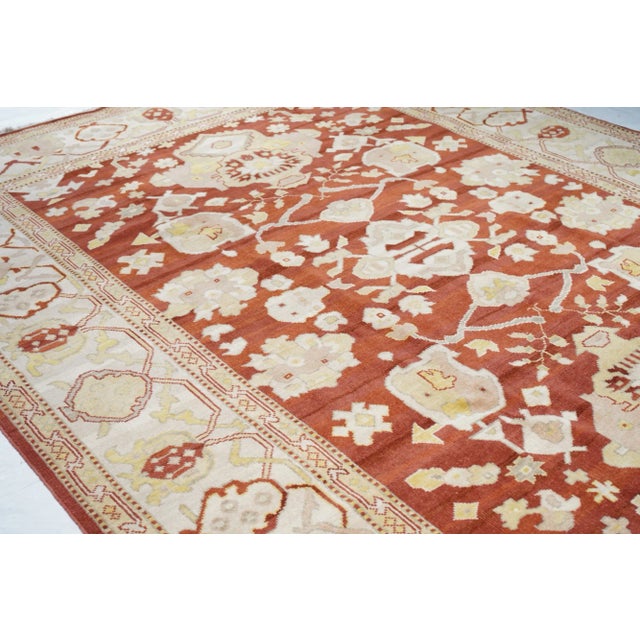 Early 21st Century Turkish Oushak Rug 9'2'' X 12'7'' For Sale - Image 5 of 6