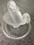 French Provincial Late 20th Century Lalique France Deux Cygnes Frosted Crystal Two Swans Ring Dish Trinket Tray For Sale - Image 3 of 7