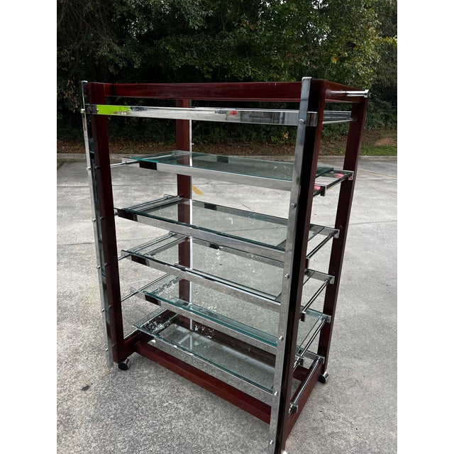 Up for consideration is a beautiful vintage Polo Ralph Lauren display store shelf on wheels. This would look lovely in...