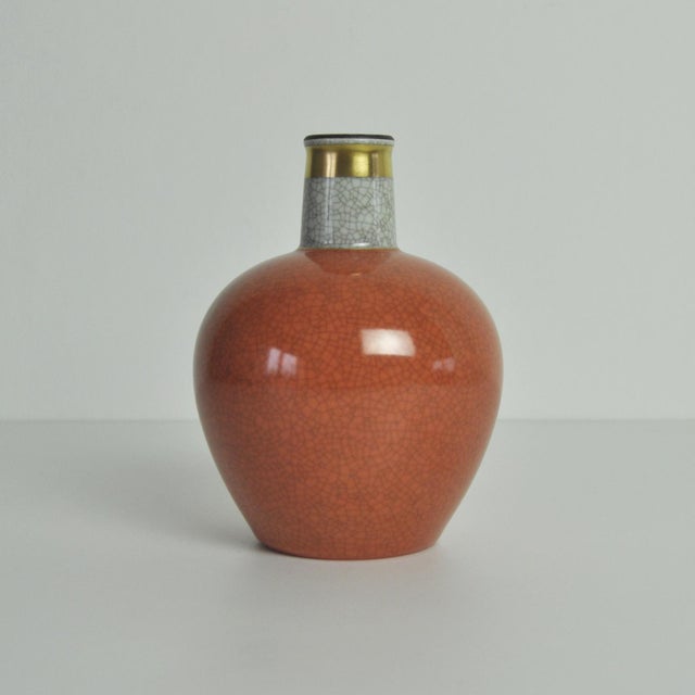 Crackle Glaze Porcelain Vase from Royal Copenhagen, Denmark, 1950s For Sale - Image 6 of 6