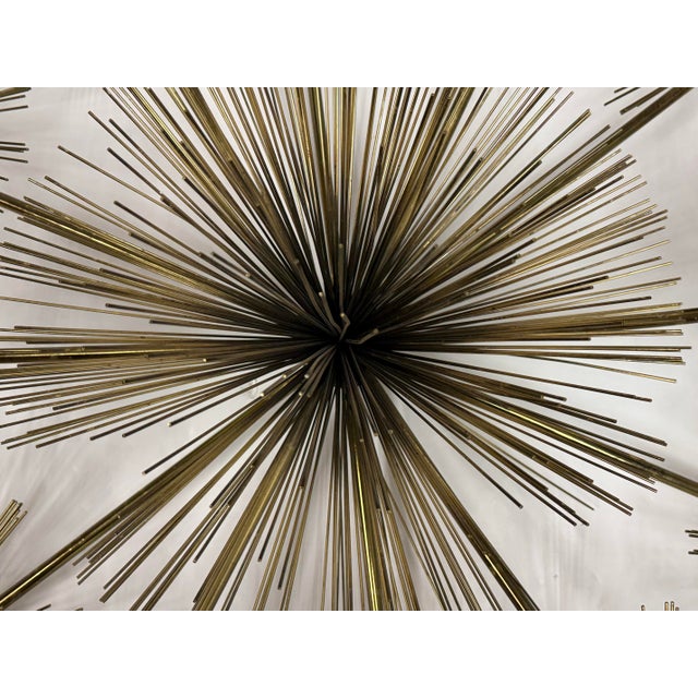 Curtis Jere Curtis Jere Vintage Brass Sea Urchin/Dandelion Wall Sculpture For Sale - Image 4 of 13