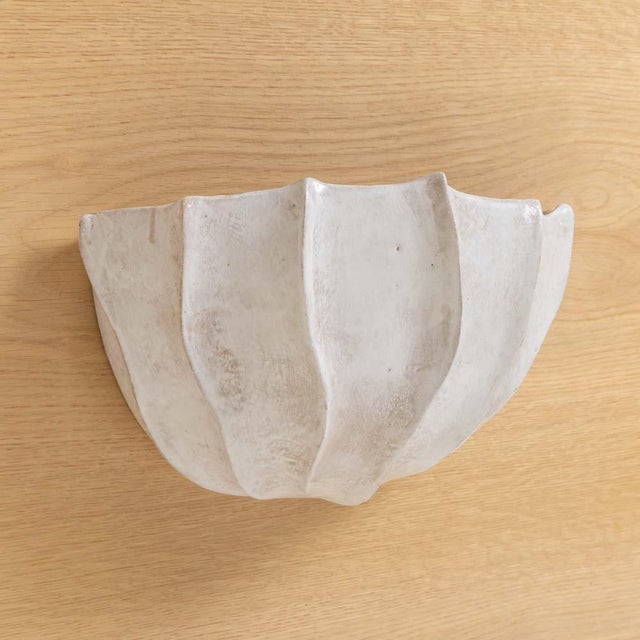 Thala Sculptural Ceramic Sconce, Large For Sale - Image 4 of 9