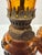 Vintage 1960s/70s Miniature Amber Stained Glass Oil Lanterns- Set of 2 For Sale In Orlando - Image 6 of 8