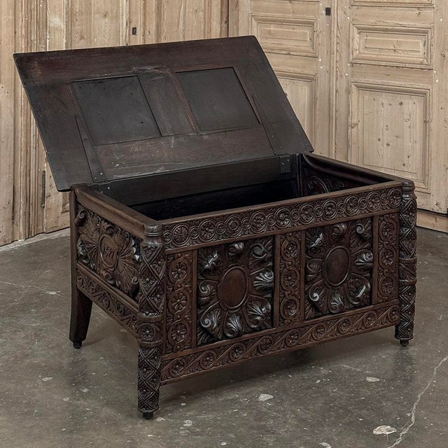 19th Century French Renaissance Trunk Dated 1877 For Sale - Image 12 of 17
