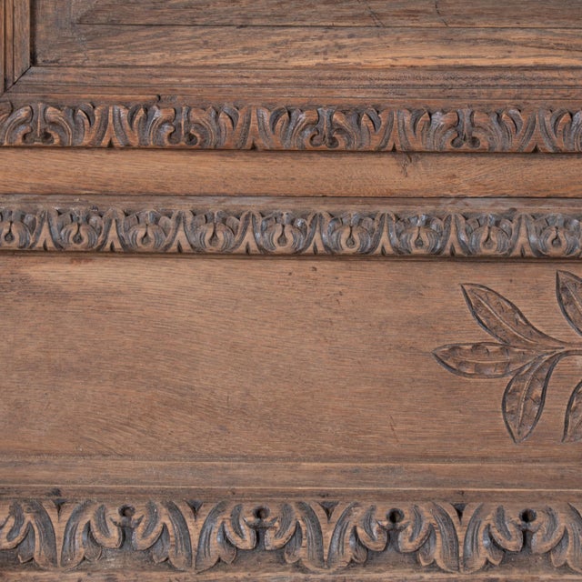 19th-Century Large French Bleached Oak Bookcase Display Cabinet For Sale - Image 12 of 14