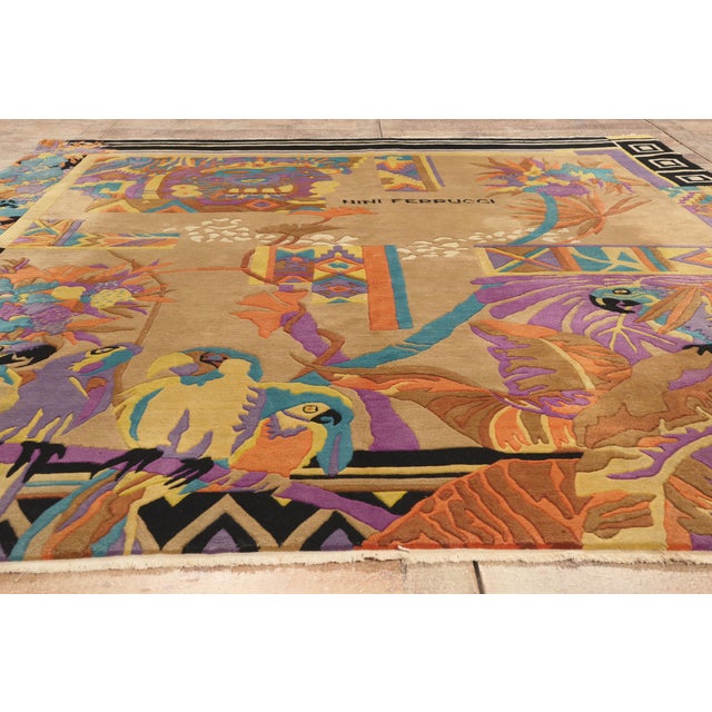 Vintage Pictorial Tibetan Rug, 08'06 X 09'09 For Sale - Image 9 of 10