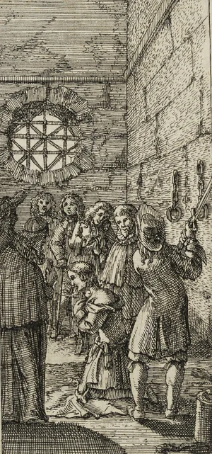J. Meyer, Decapitation in a Cell, 17th-Century, Etching