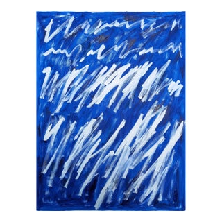 Writings No. 5 — Abstract Original Oil Painting Inspired by Cy Twombly For Sale