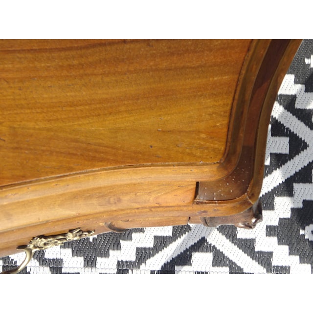 Wood Louis XV Style Chest of Drawers in Walnut, 1950s For Sale - Image 7 of 18