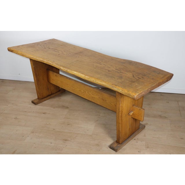 Brutalist Dining Table in Wood, 1960s For Sale - Image 13 of 18