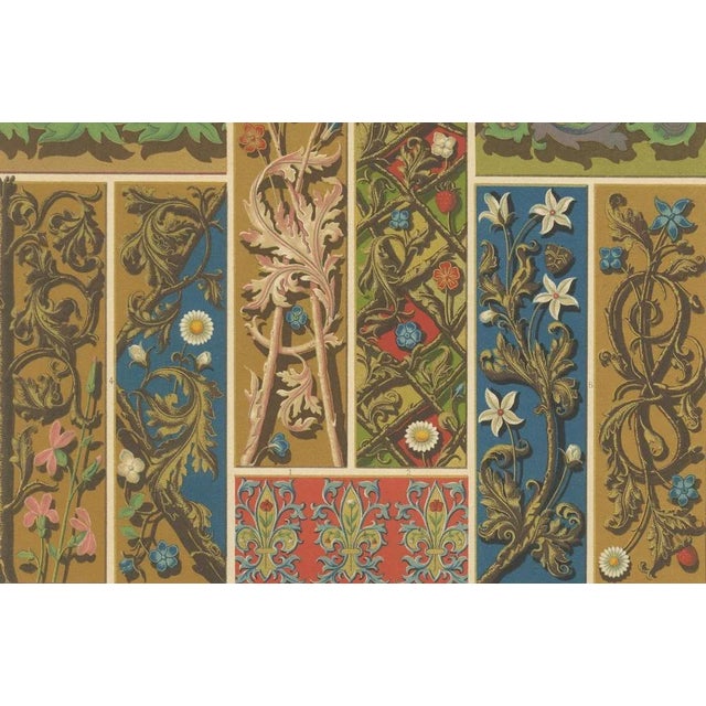 Medieval Floral Borders, 1869, Lithograph For Sale - Image 3 of 10