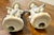 This is a pair of vintage Chinese figurines, distinguished by their classic blue and white underglaze decoration. Each...