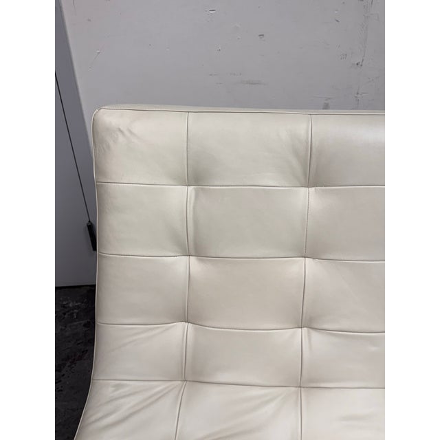Williams-Sonoma James Leather Loveseat For Sale - Image 10 of 12