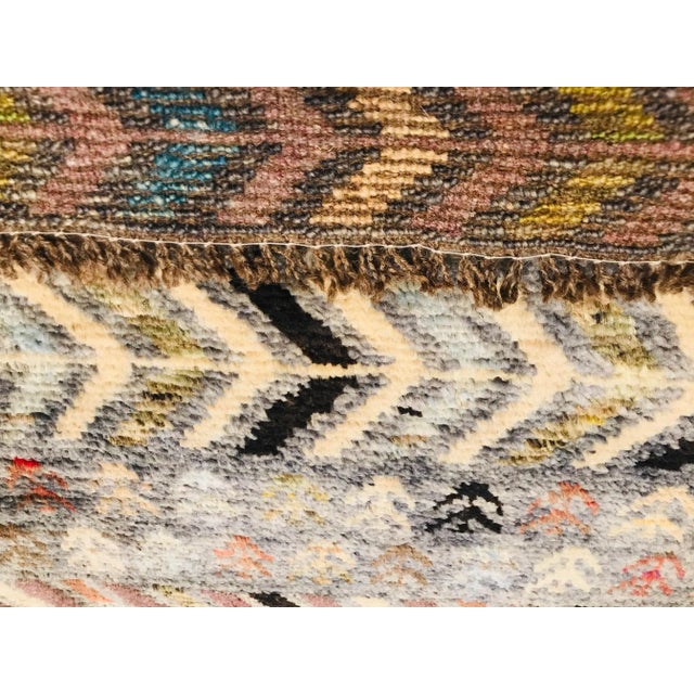 1980s Vintage Hand-Crafted Wool Carpet, 1981 For Sale - Image 5 of 13