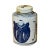 Chinoiserie Chinese Blue White Ceramic Oriental Graphic Container Urn Jar For Sale - Image 3 of 6