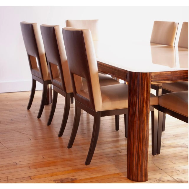 Attributed to Vladimir Kagan Dining Room Table, Zebrawood, 1970s For Sale - Image 11 of 11