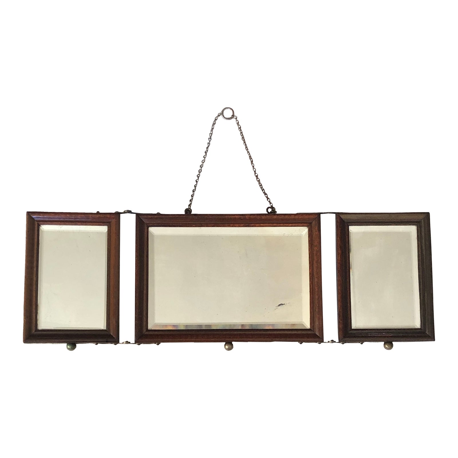 Antique Art Nouveau Gentleman's TriFold Shaving Mirror Chairish