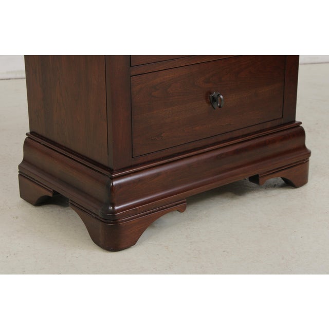 Pair of Nichols & Stone Stickley Cherry 3 Drawer Nightstands For Sale - Image 11 of 16