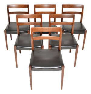 Vintage Swedish Dining Chairs attributed to Nils Jonsson, 1960, Set of 6