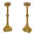 19th Century Pair of Large English Candle Holders or Candlesticks of Brass For Sale