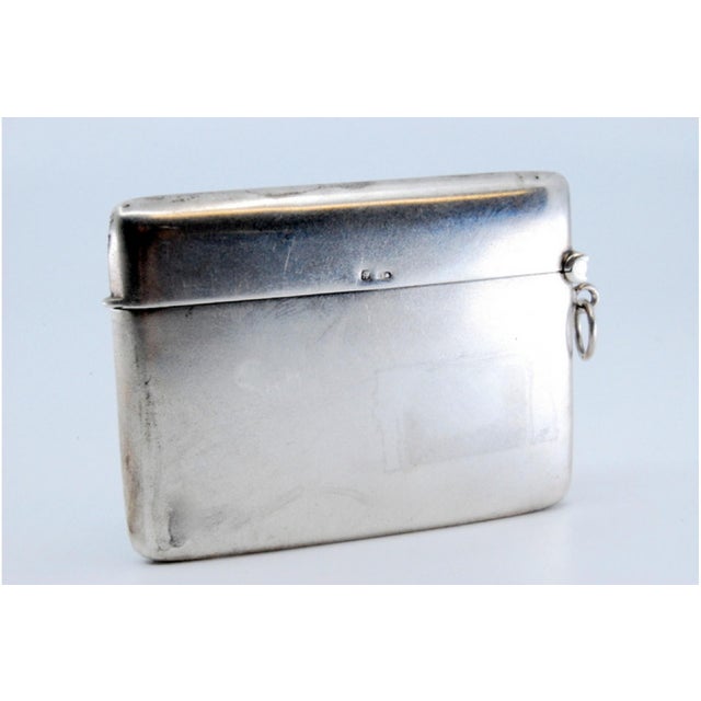 Plain Square Silver Matchbox with Hinged Lid For Sale - Image 9 of 11