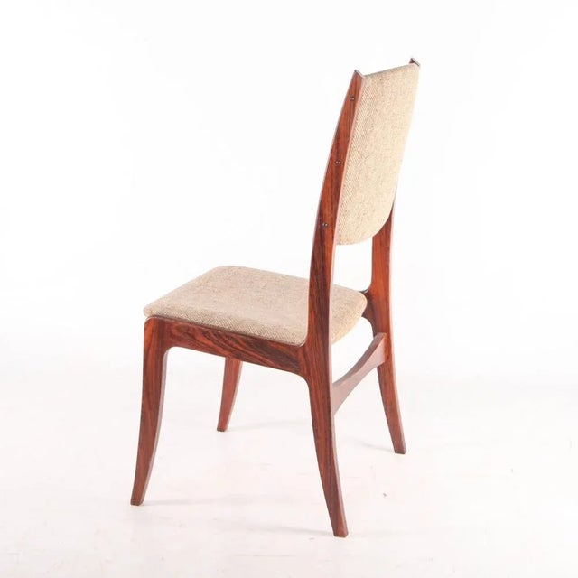 Brown Vintage Rosewood Chairs, 1970s, Set of 6 For Sale - Image 8 of 12
