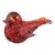 Hand Blown Murano Glass Bird Red Millefiore Style - Paper Weight For Sale