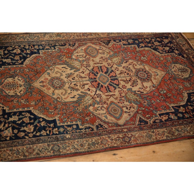 Red Vintage Farahan Sarouk Rug - 3'3" x 4'8" For Sale - Image 8 of 13