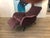 Textile Reclining Chair in Purple Velvet, 1970s For Sale - Image 7 of 14