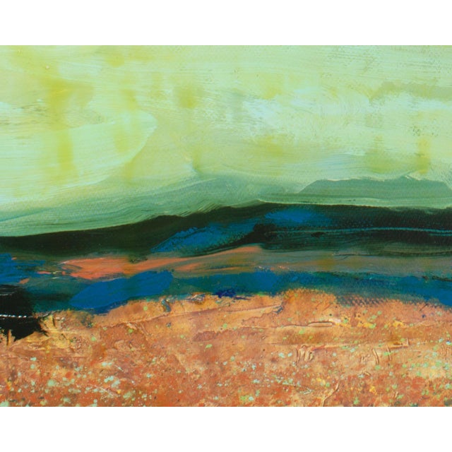 Abstract Signed 1980s Abstract Acrylic Landscape by Harry Hilson For Sale - Image 3 of 7