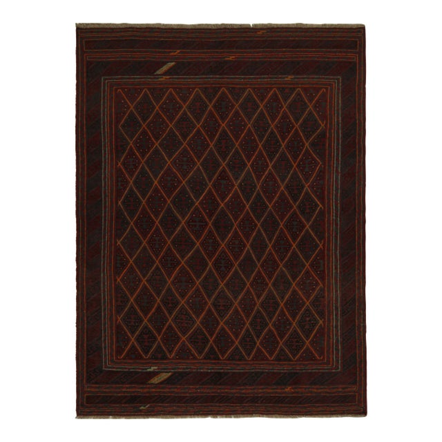 Red Rug & Kilim’s Afghan Baluch Tribal Rug in Red With Geometric Patterns For Sale - Image 8 of 8