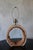 Late 20th Century Rustic Teak Wood Table Lamp, Vintage Circular Design For Sale - Image 5 of 12