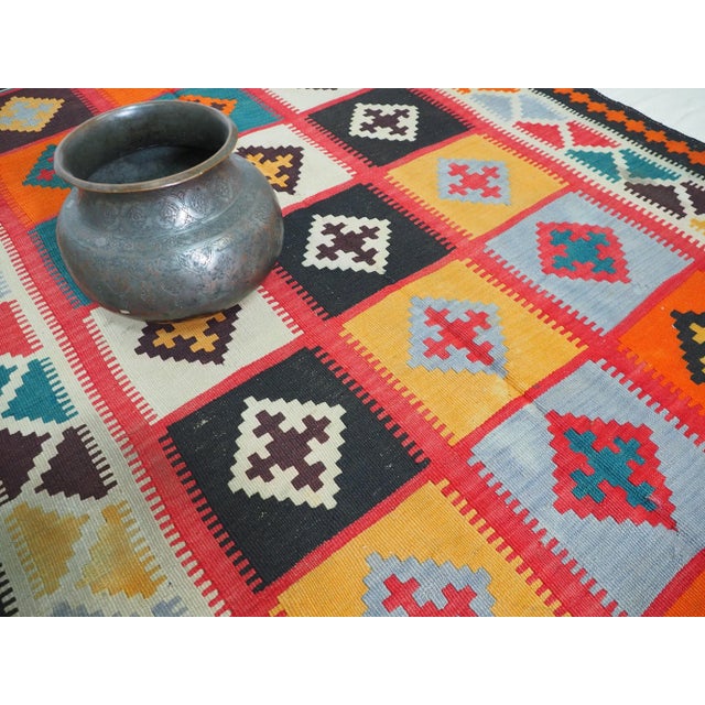 Vintage Afghan Nomadic Kilim Rug For Sale - Image 8 of 13