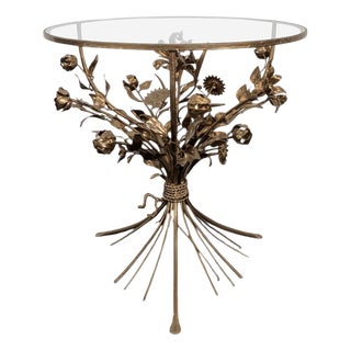Brass and Glass Coffee Table in the style of Hans Kogl For Sale