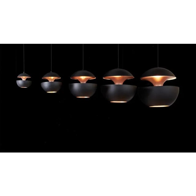 Here Comes the Sun Pendant Lamp in Black and Copper by Bertrand Balas For Sale - Image 10 of 11
