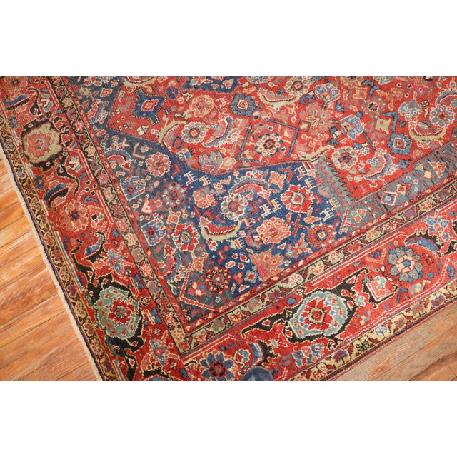 Early 20th Century Zabihi Collection Red Blue Persian Corridor Rug - 6'6" x 15'8" For Sale In New York - Image 6 of 12