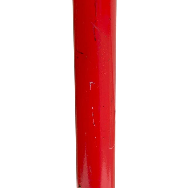 Red Vintage Memphis Style Red Metal Coat Rack | Postmodern Freestanding Hall Tree For Sale - Image 8 of 16