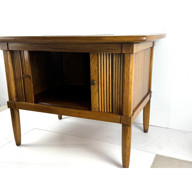 Mid 20th Century Mid Century Modern Tambour-Door Nightstand Side Table by Tomlinson For Sale - Image 9 of 10