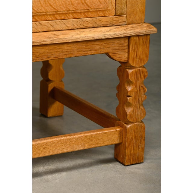 Mid-Century Modern Brutalist Sideboard in Oak by Henning Kjærnulf, 1960s For Sale - Image 15 of 18