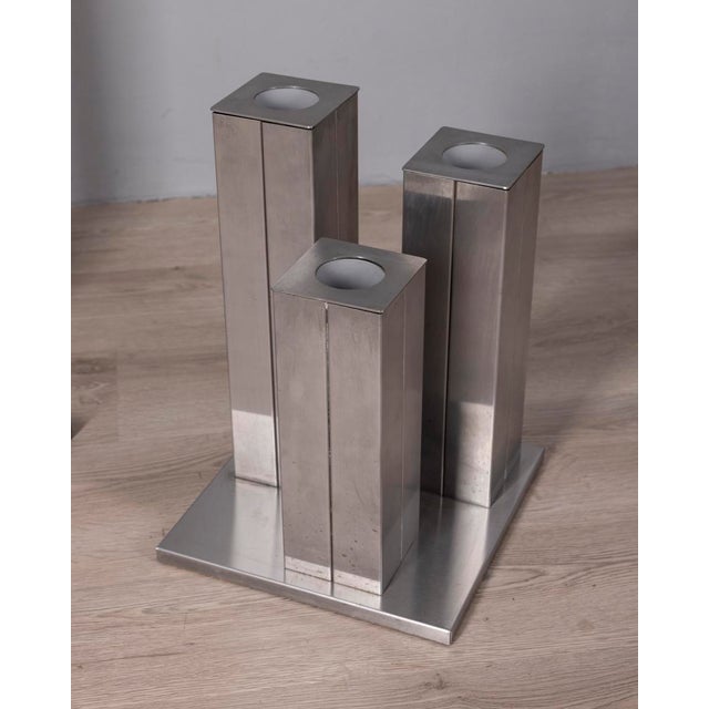 Mid-Century Modern Vintage Italian Coat Hangers and Umbrella Stands in Steel, 1970s, Set of 2 For Sale - Image 3 of 12